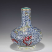 QING QIANLONG FAMILLE ROSE DRA