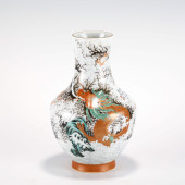 QING QIANLONG FAMILLE ROSE DRA