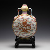 QING QIANLONG FAMILLE ROSE DRA