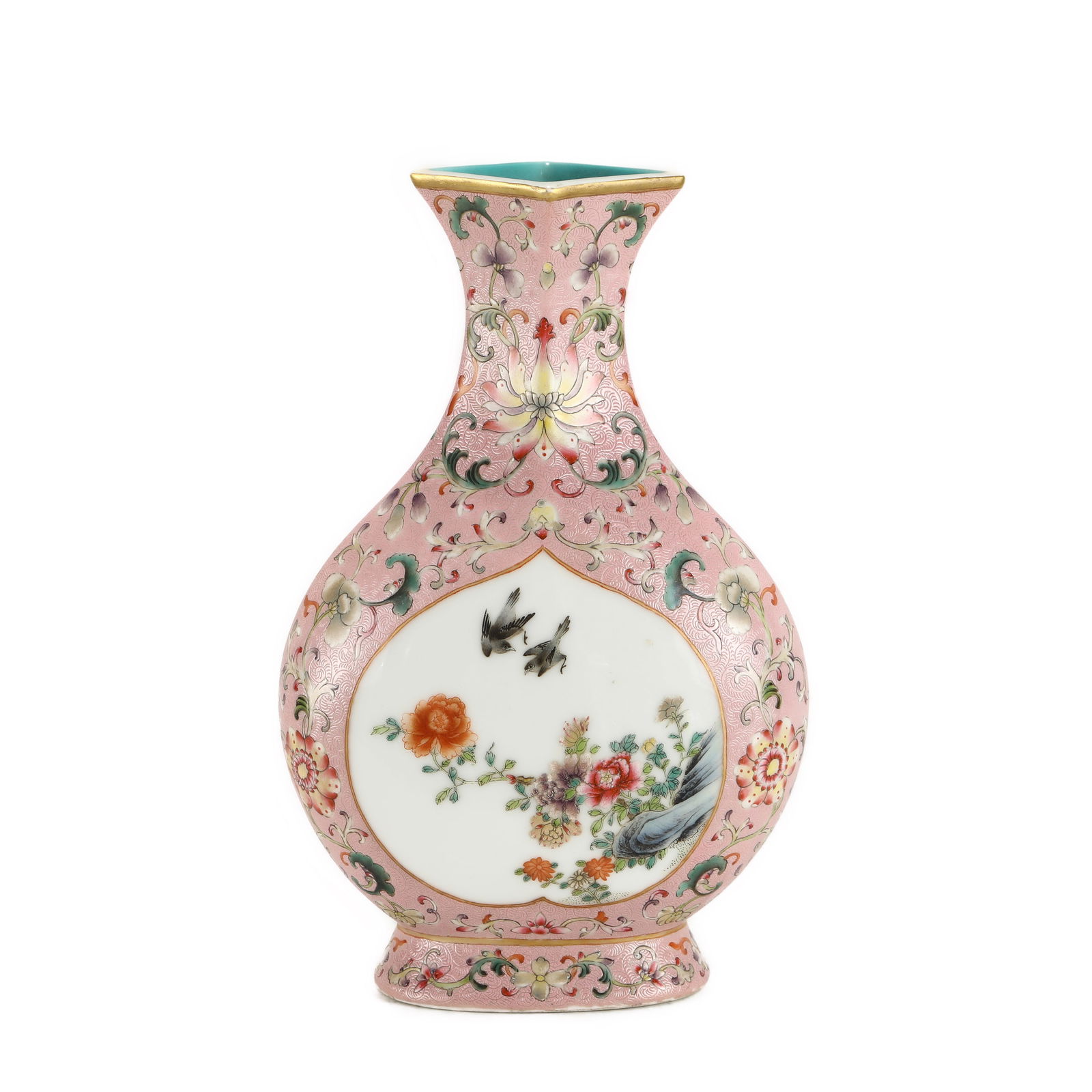QING QIANLONG FAMILLE ROSE FLAT