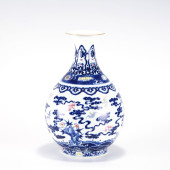 QING QIANLONG FAMILLE ROSE PEA