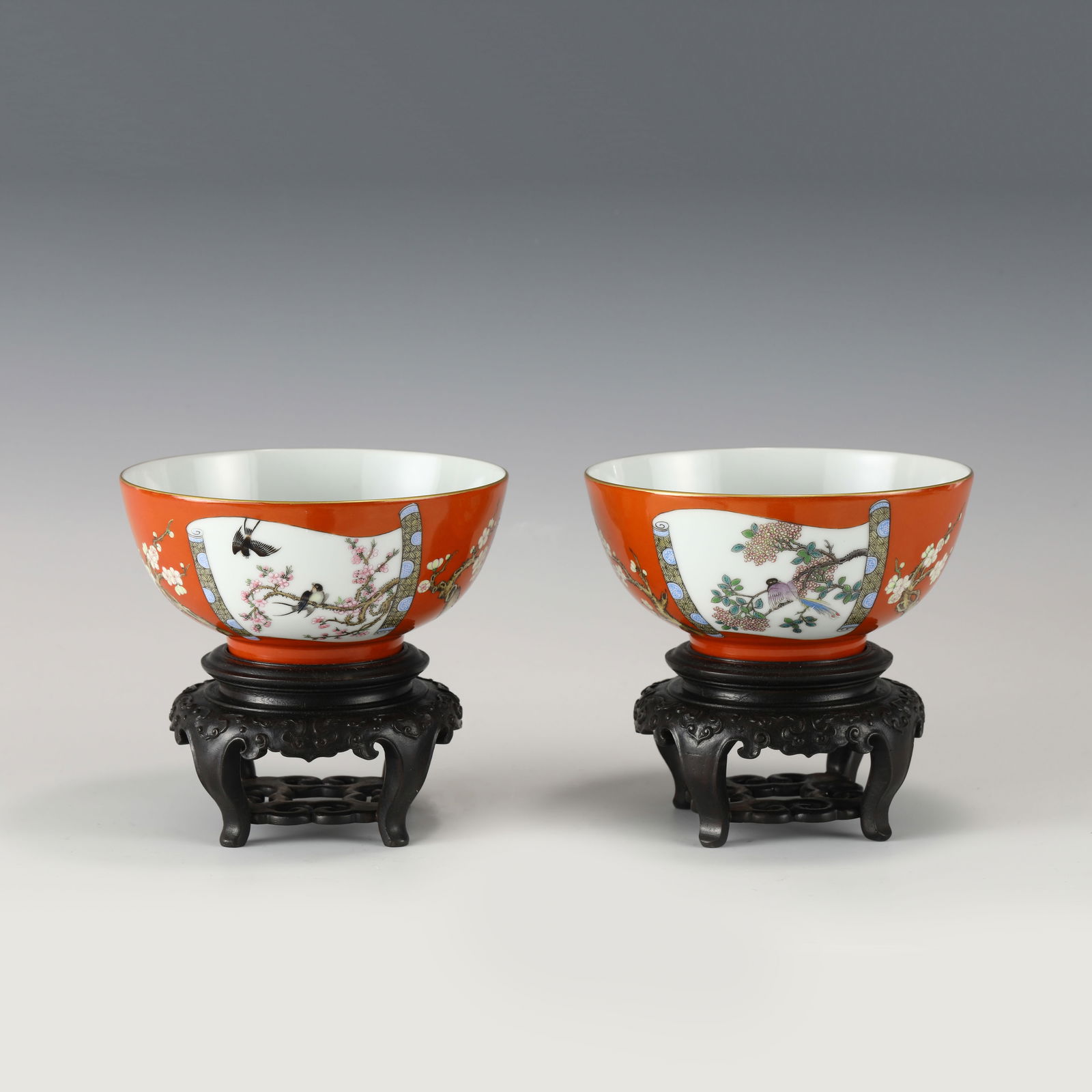 QING YONGZHENG ALUM RED FLOWER