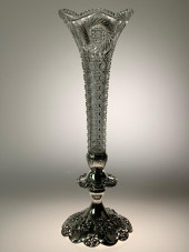 QUAKER CITY 30" CUT GLASS VASE