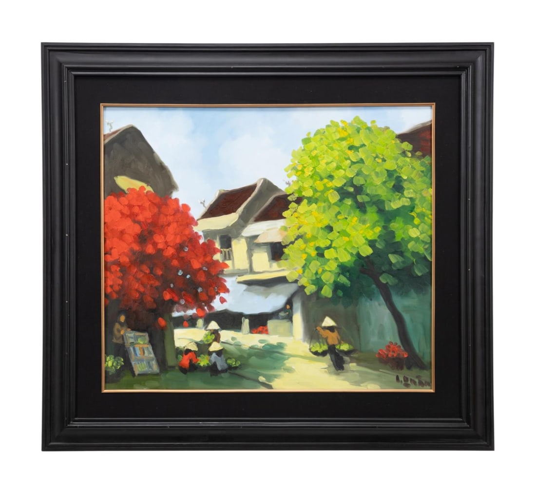 QUAN LE 'STREET CORNER' 2007 OIL ON
