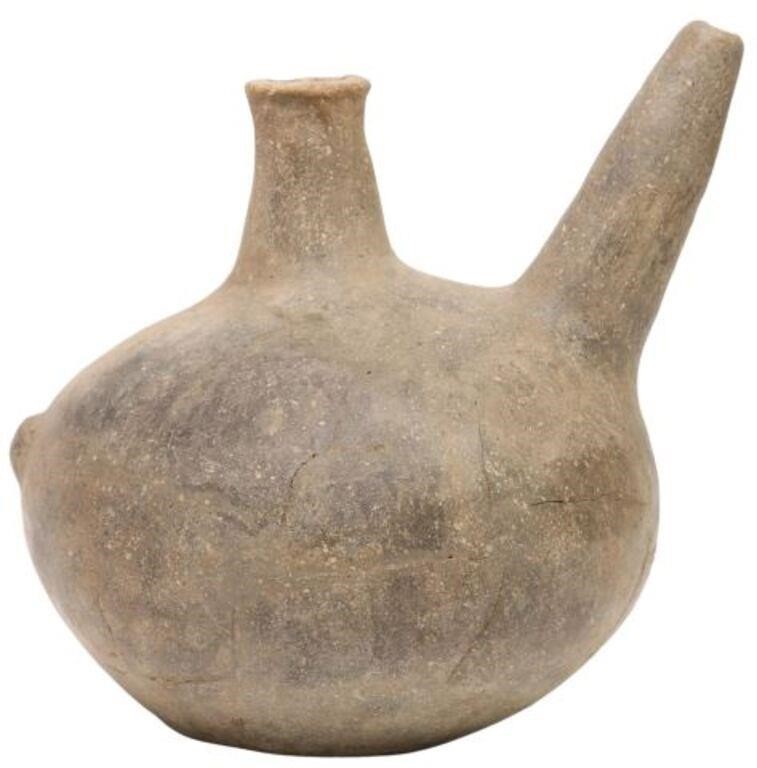 QUAPAW PLAINWARE POTTERY TEAPOT,
