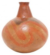 QUAPAW POTTERY SWIRL VESSEL, S