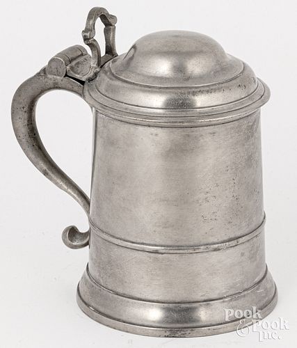 QUART PEWTER TANKARD, C. 1775Bush &