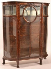 QUARTER SAWN OAK BOW FRONT CHI