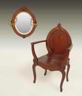 QUARTER SAWN OAK HALL CHAIR AN