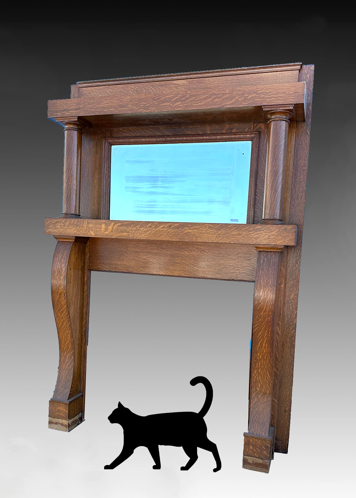 QUARTER SAWN OAK MANTLE: