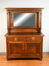 QUARTER-SAWN OAK MIRROR BACK B