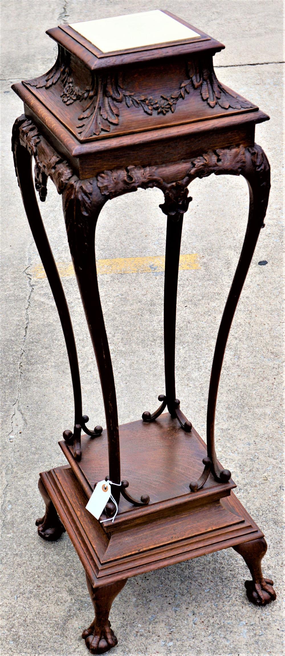 QUARTER SAWN OAK PLANT STANDQuarter