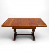 QUARTER SAWN OAK PUB TABLE: Ex