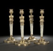 Quartet of French Gilt-Brass-M