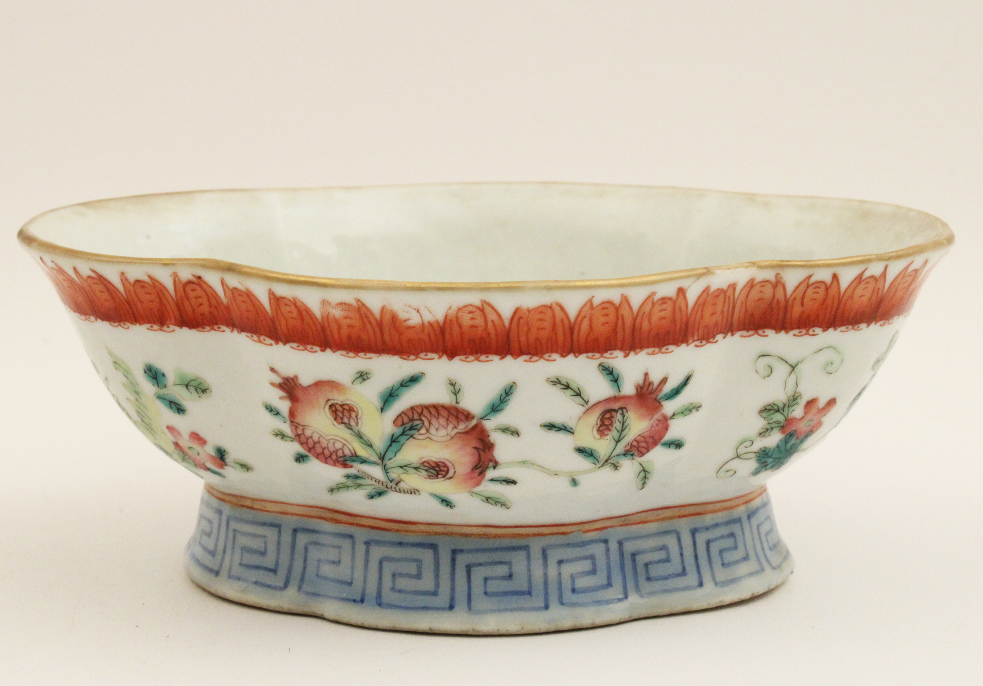 QUATREFOIL LOBED FOOTED BOWL,