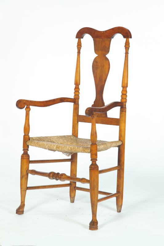 QUEEN ANNE ARMCHAIR.  American 