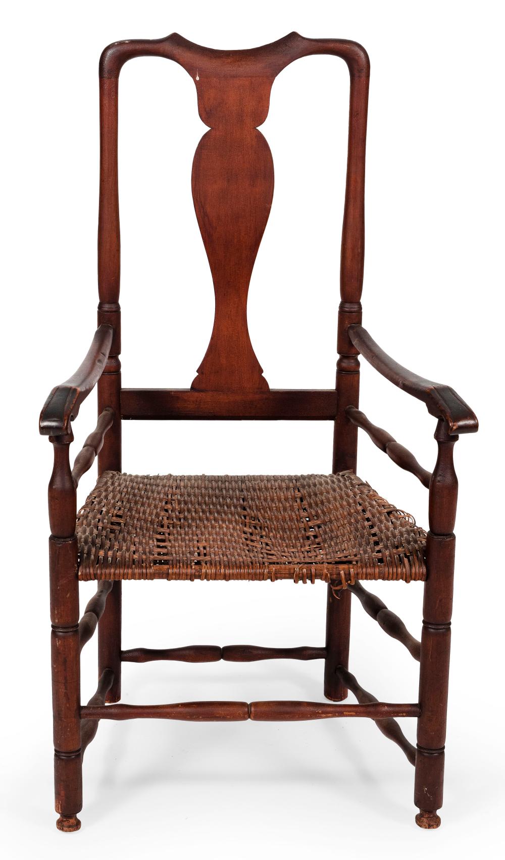 QUEEN ANNE ARMCHAIR NEW ENGLAND,