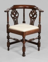 Queen Anne Birch Corner Chair