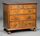 QUEEN ANNE BURLED WALNUT CHEST