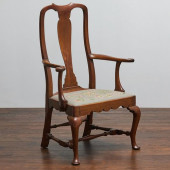 QUEEN ANNE CARVED AND TURNED M