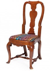 QUEEN ANNE CARVED MAHOGANY SID