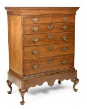 QUEEN ANNE CHERRY CHEST ON FRA