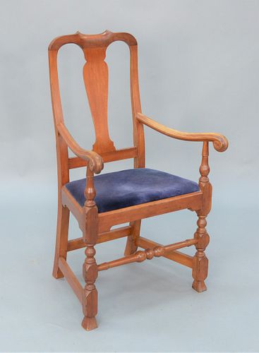 QUEEN ANNE CHERRY GREAT CHAIR, WITH