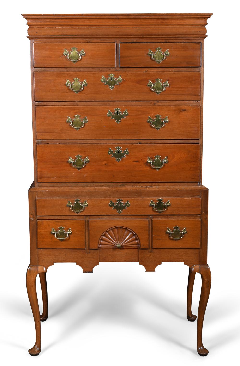 QUEEN ANNE CHERRY HIGHBOY, 18TH