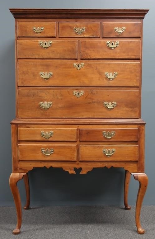 Queen Anne cherry highboy circa