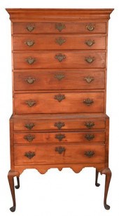QUEEN ANNE CHERRY HIGHBOY, IN