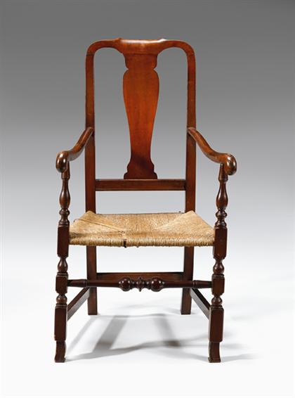 Queen Anne cherrywood rush seat