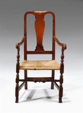 Queen Anne cherrywood rush sea