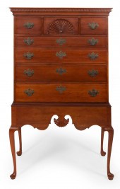 QUEEN ANNE CHEST ON FRAME LATE