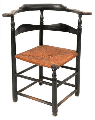 QUEEN ANNE CORNER CHAIR HAVING RUSH