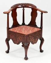 QUEEN ANNE CORNER CHAIR IN WAL
