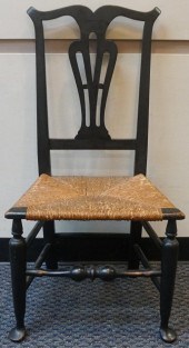 QUEEN ANNE EBONIZED MAPLE RUSH