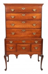 QUEEN ANNE FLAT-TOP HIGHBOY NE