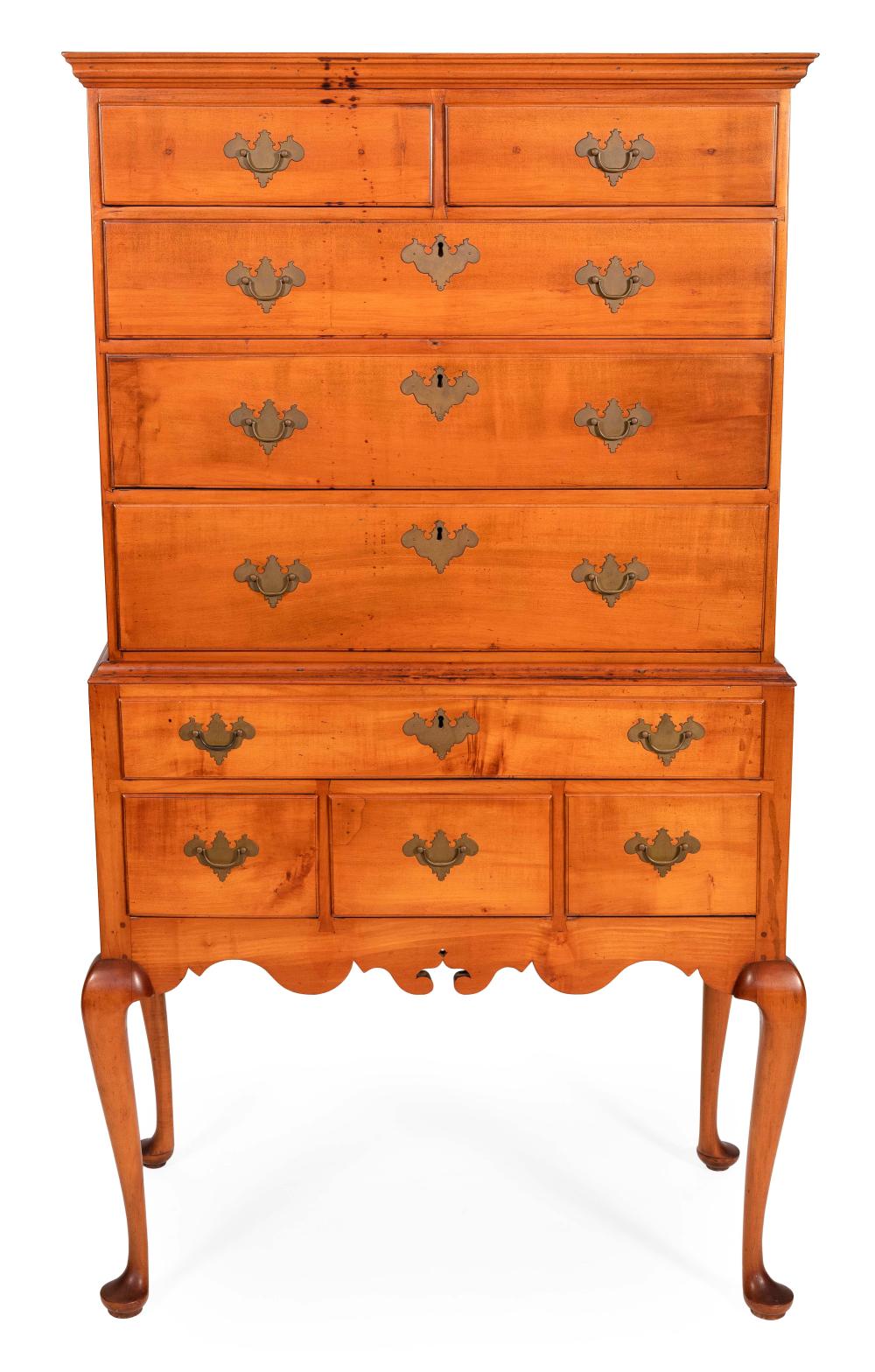 QUEEN ANNE FLAT-TOP HIGHBOY RHODE