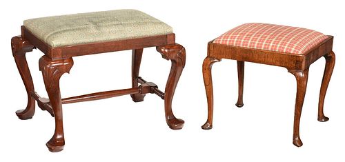 QUEEN ANNE FOOTSTOOL, CHIPPENDALE