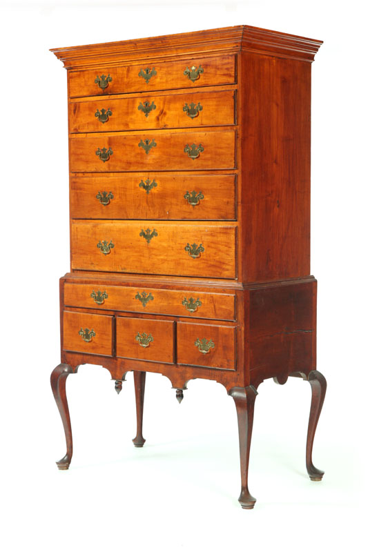 ***QUEEN ANNE HIGH CHEST OF