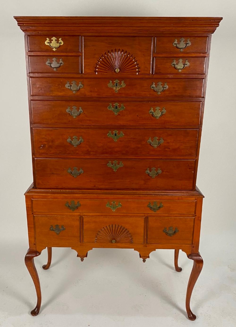 QUEEN ANNE HIGHBOY HEIGHT 65.5”.