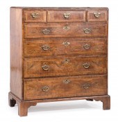 QUEEN ANNE INLAID WALNUT CHEST