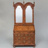 QUEEN ANNE INLAID WALNUT DOUBL