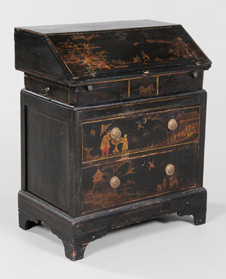 Queen Anne Japanned Slant-Front