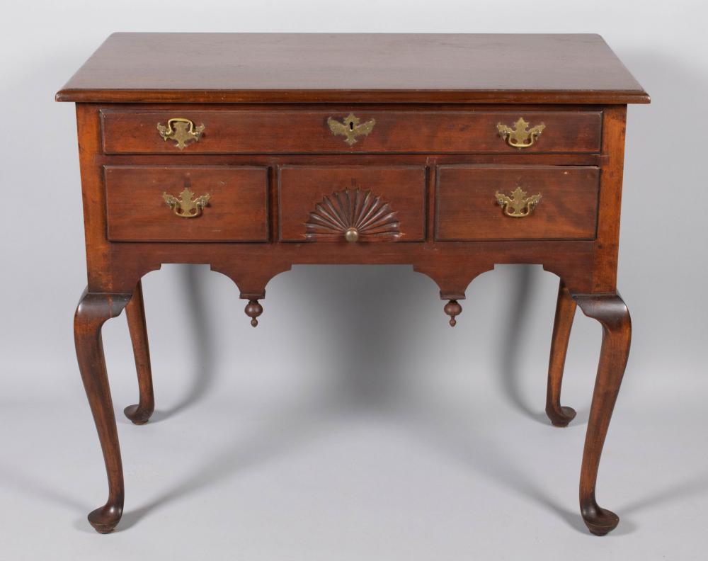 QUEEN ANNE MAHOGANY AND MAPLE