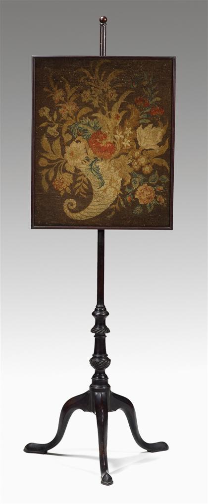 Queen Anne mahogany and needlepoint