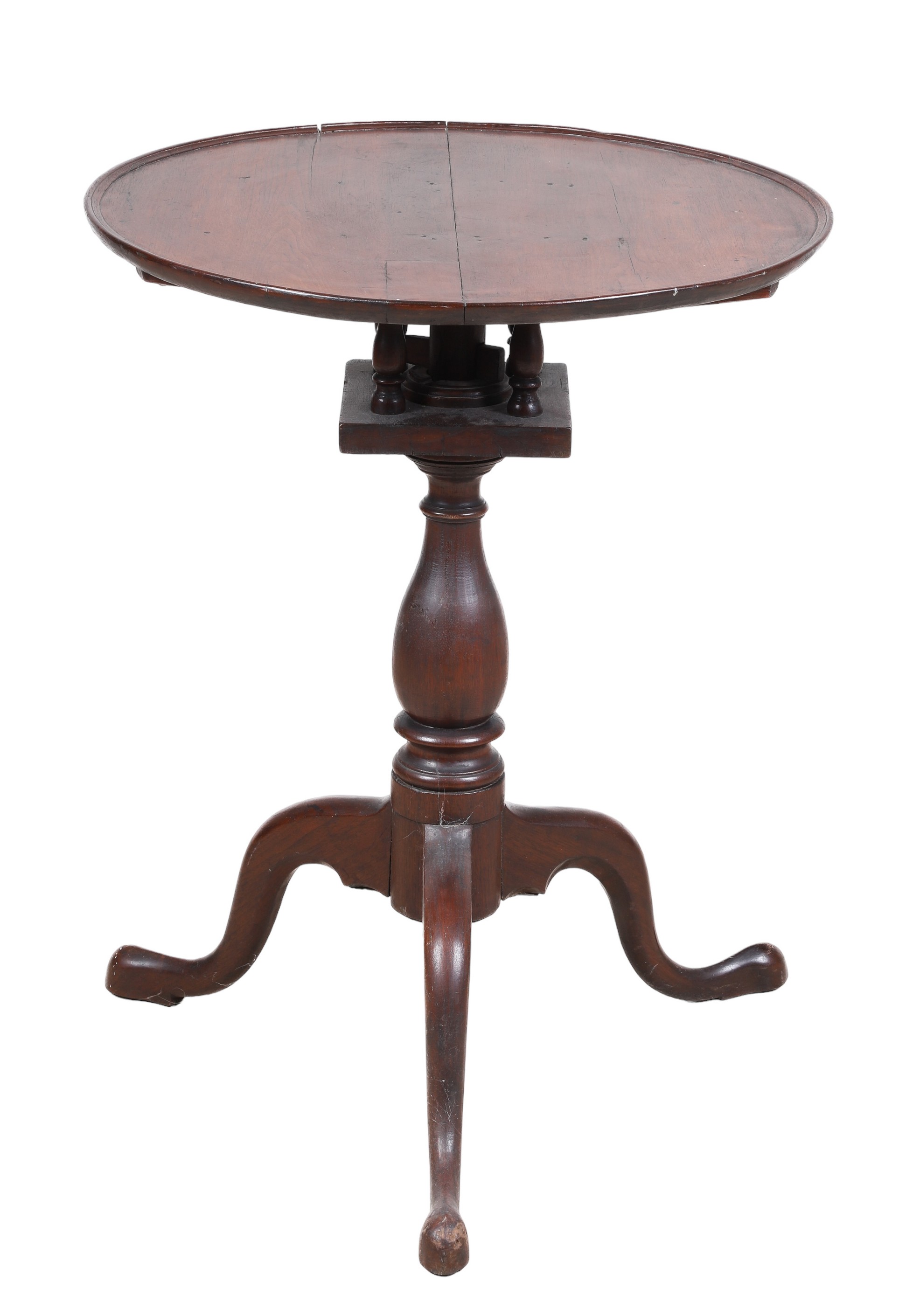 Queen Anne mahogany birdcage candle