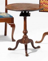 Queen Anne mahogany candlestan