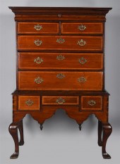 QUEEN ANNE MAHOGANY HIGHBOYQUE
