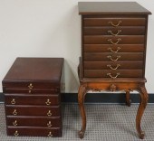 QUEEN ANNE MAHOGANY SILVER CHE